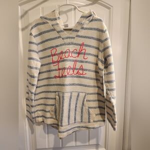 10/12 Old Navy Blue‎ and White Striped Beach Feels Sweater